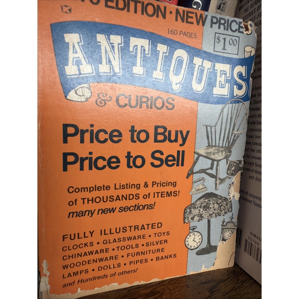 Vtg 1970 ANTIQUES CURIOS Catalog Price to Sell Buy 160p 4.25 x 5.5" Illustrated